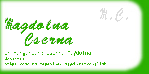 magdolna cserna business card